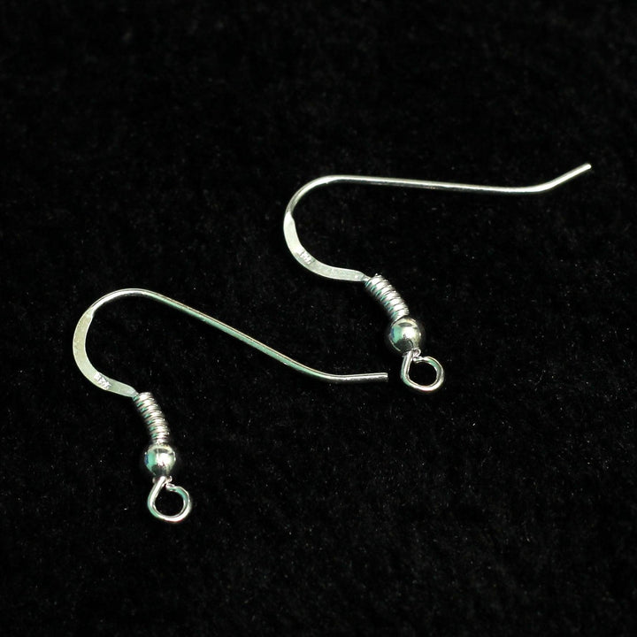 92.5 Sterling Silver Earwire with Spring and 3mm Ball