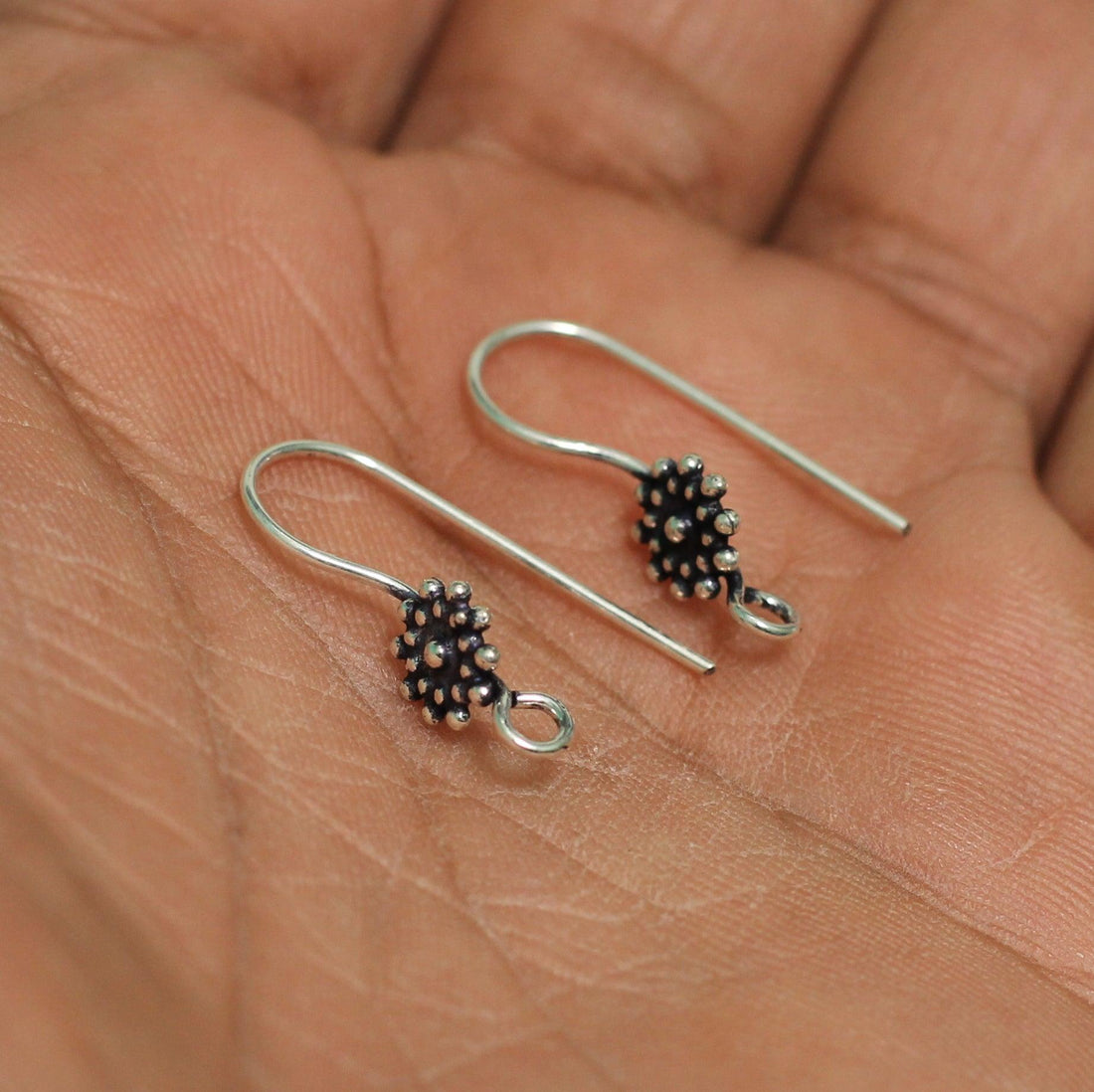 92.5 Sterling Silver Ethnic Ear wire