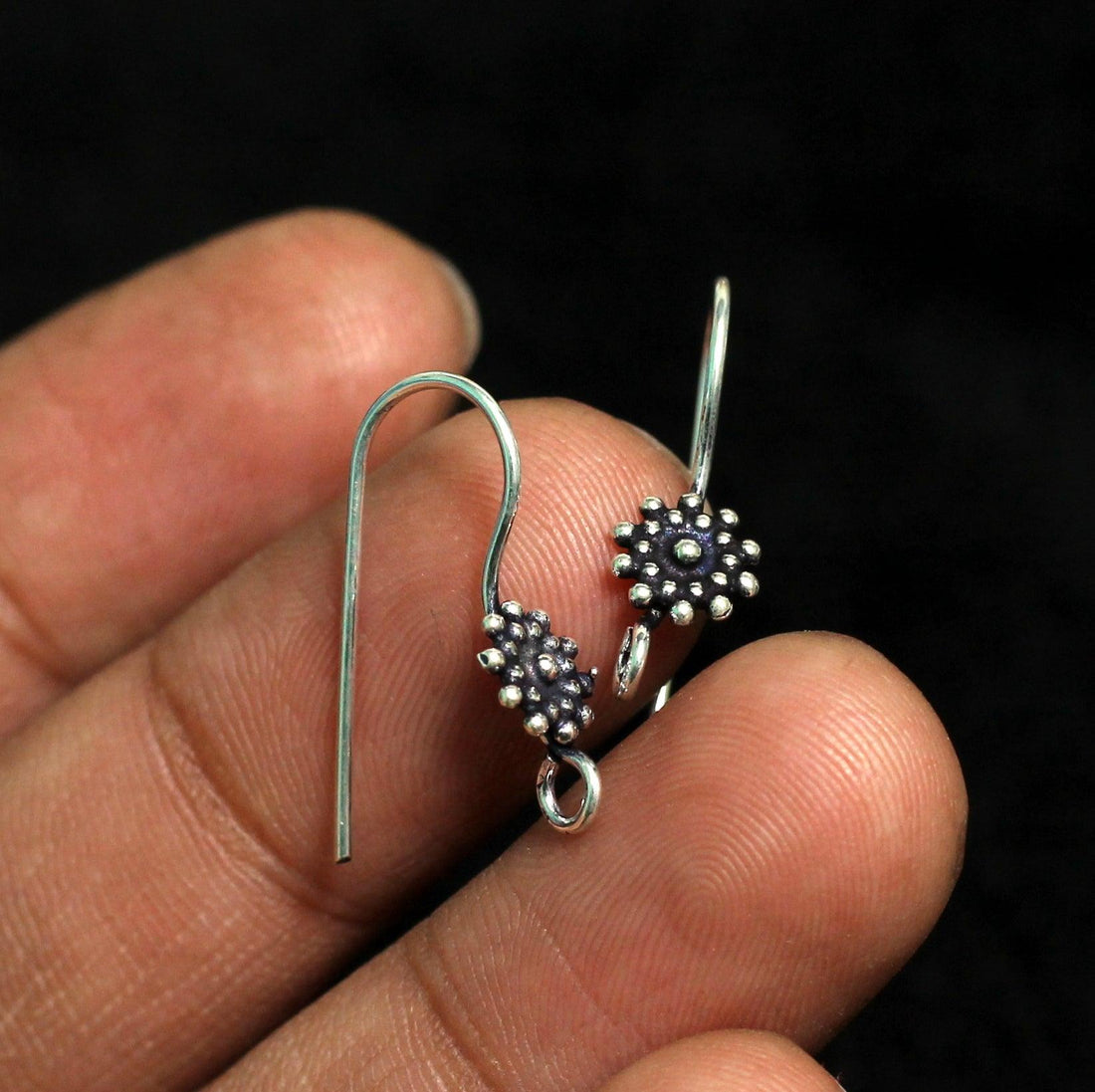 92.5 Sterling Silver Ethnic Ear wire