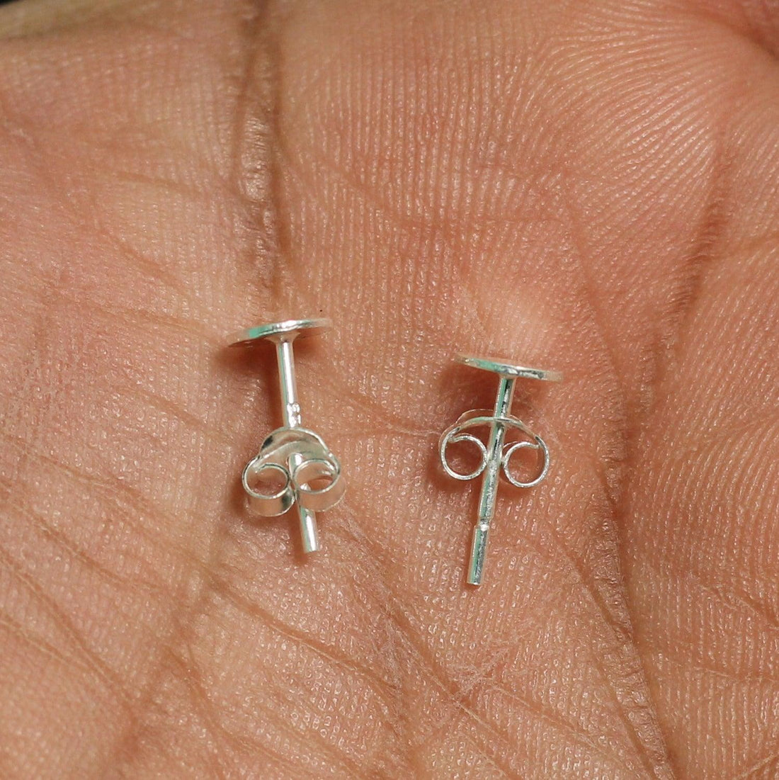 92.5 Sterling Silver Flat Pad Stud and Earring Back