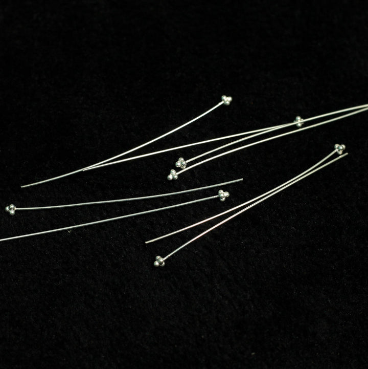 92.5 Sterling Silver 60mm Headpin with Flower