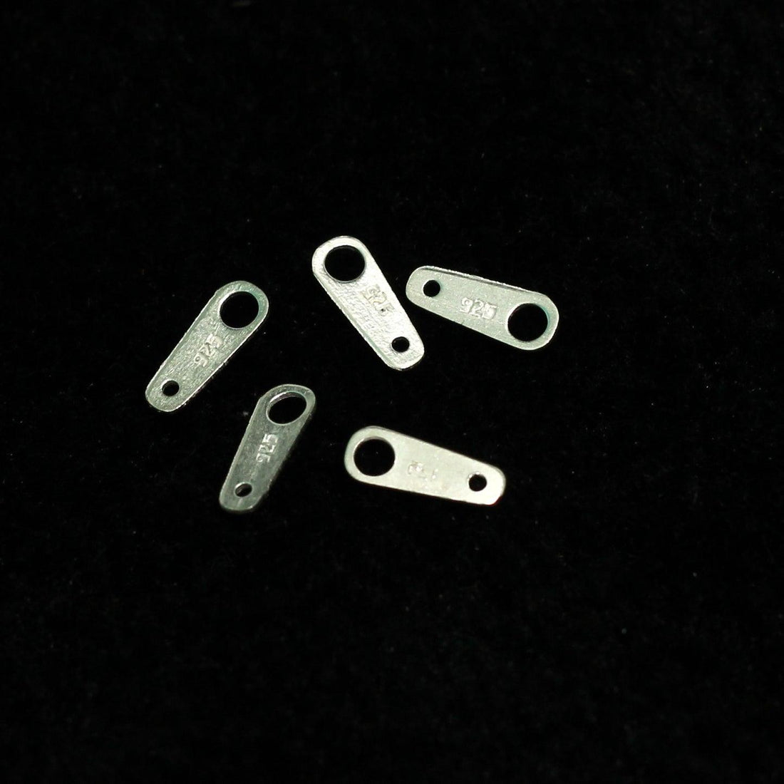 92.5 Sterling Silver Stamped Tags 8x3mm