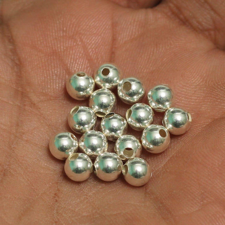 92.5 Sterling Silver 5.5 mm Beads