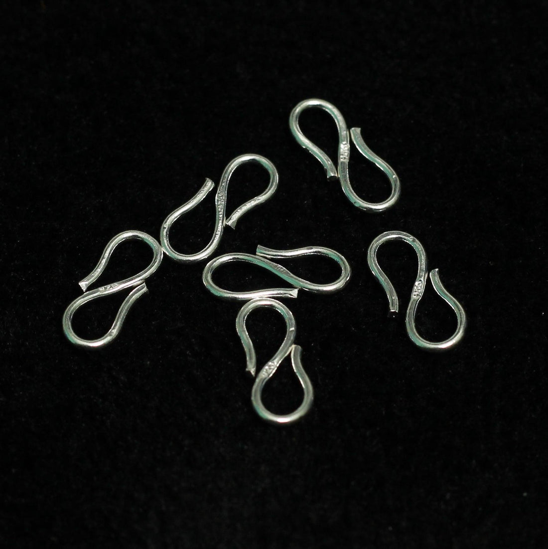 92.5 Sterling Silver Plain S Clasp 15mm