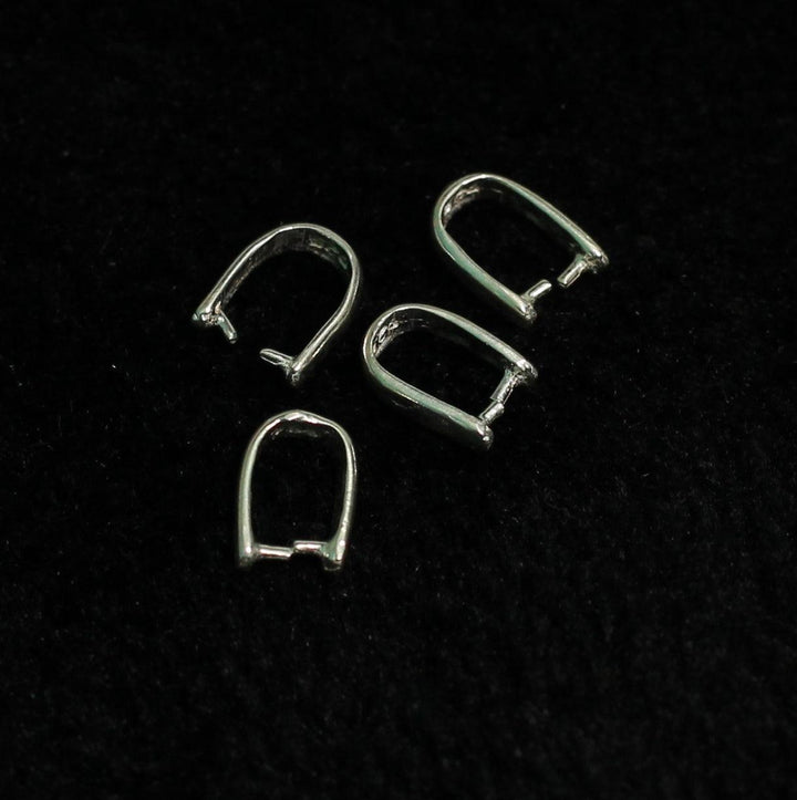 92.5 Sterling Silver Pinch Bails 6x3mm