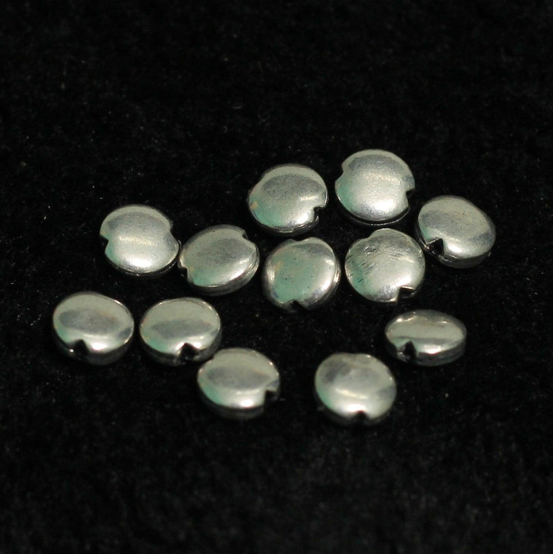 92.5 Sterling Silver Flat Round Bead 6mm