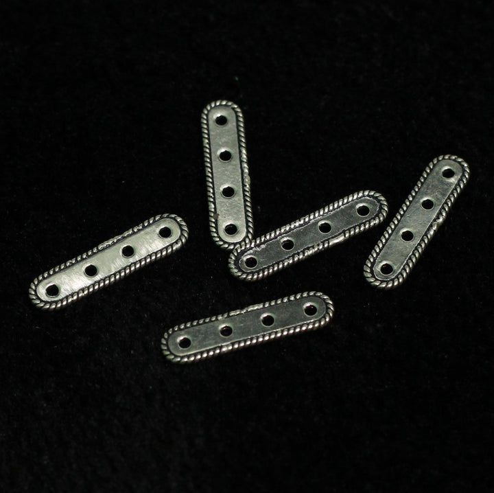 92.5 Sterling Silver 4 Hole Spacer 20x5mm