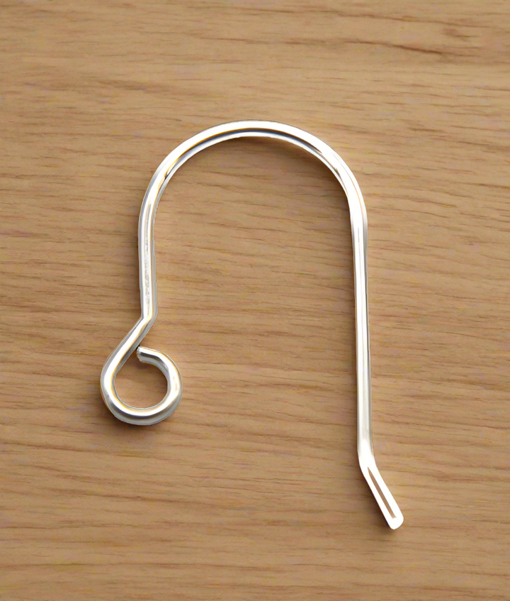 Sterling Silver Plain Earwire 18x13mm