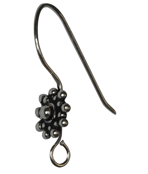 92.5 Sterling Silver Ethnic Ear wire