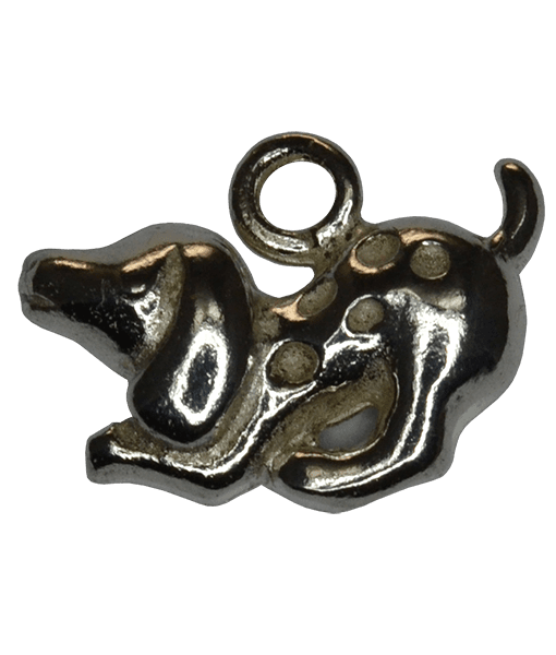 92.5 Sterling Silver Dog Charm 13x10mm