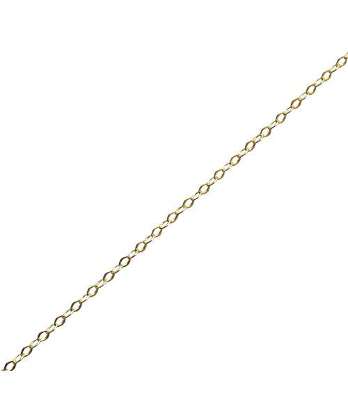 Sterling Silver Fine Flat Link Chain  100 cms