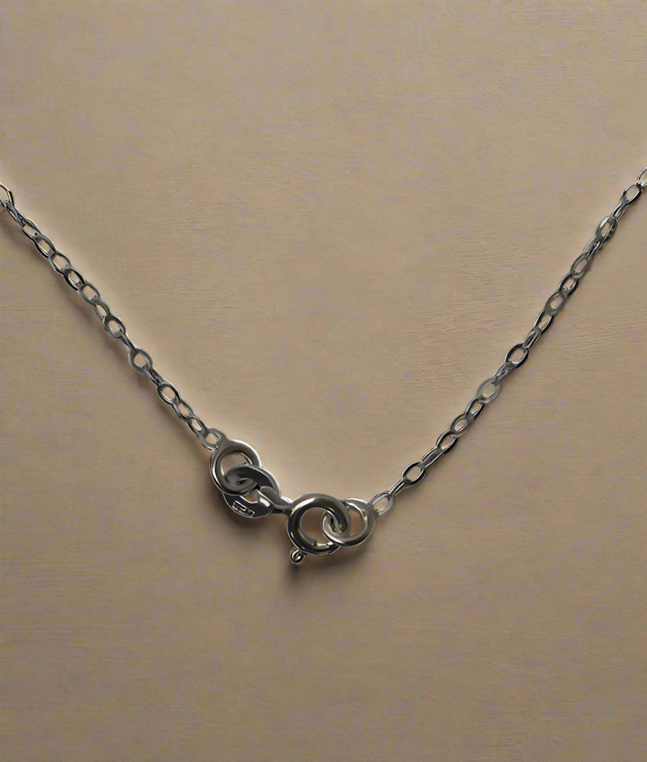 92.5 Sterling Silver Flat Link Chain-40 Cms