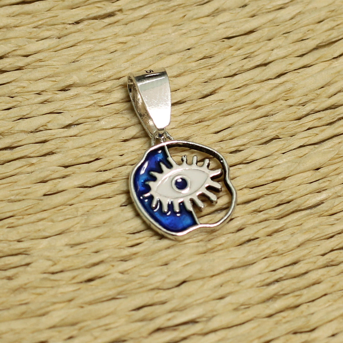 14x12mm, 92.5 Sterling Silver Evil Eye Charms