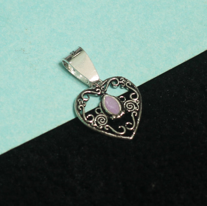 14x13mm, 92.5 Sterling Silver Oxidized Heart Charms