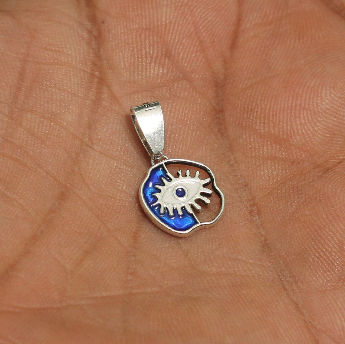 14x12mm, 92.5 Sterling Silver Evil Eye Charms