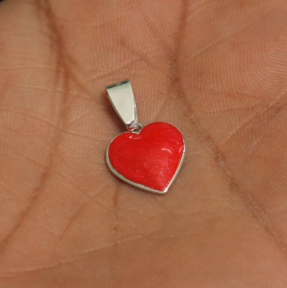 15x13mm, 92.5 Sterling Silver Heart Charms