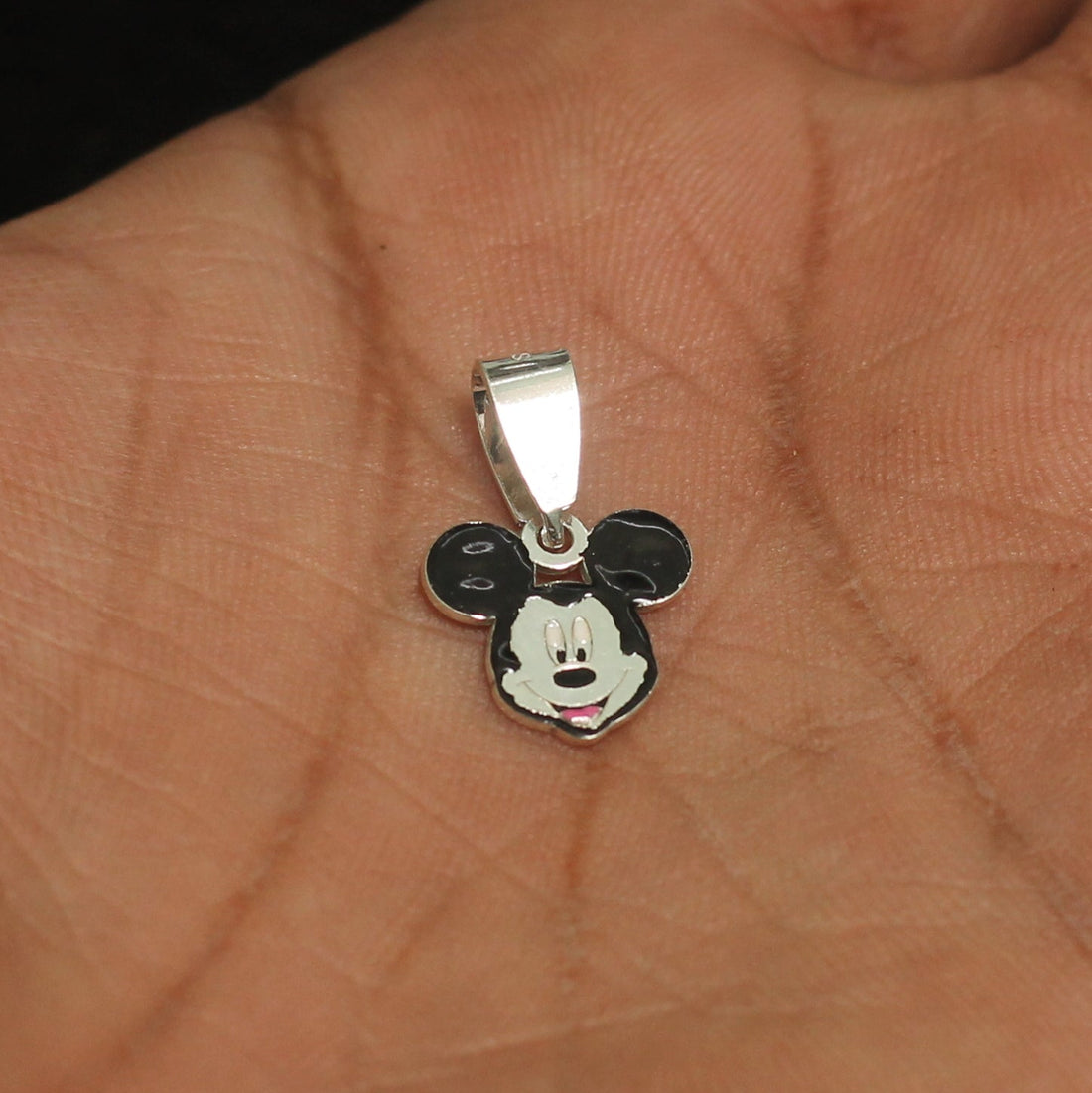 12x12mm, 92.5 Sterling Silver Mickey Mouse Charms