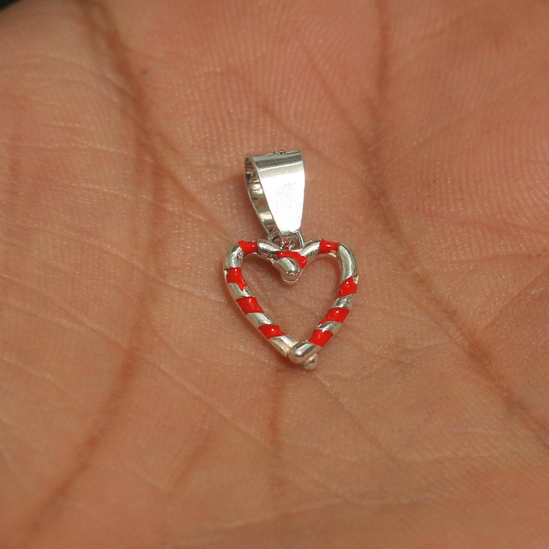 13x11mm, 92.5 Sterling Silver Heart Charms