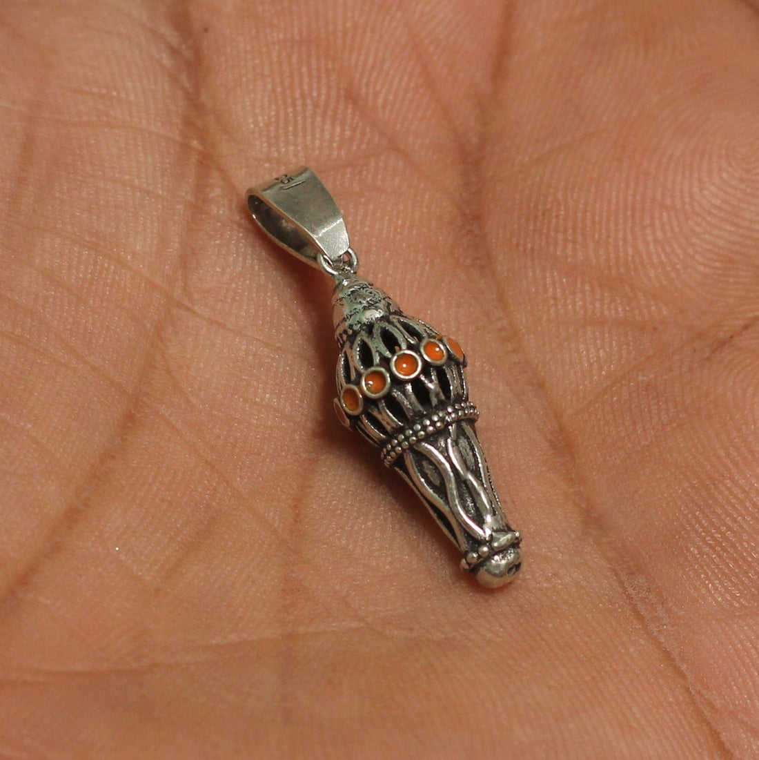 25x10mm, 92.5 Sterling Silver Oxidized Hanuman Gada Charms