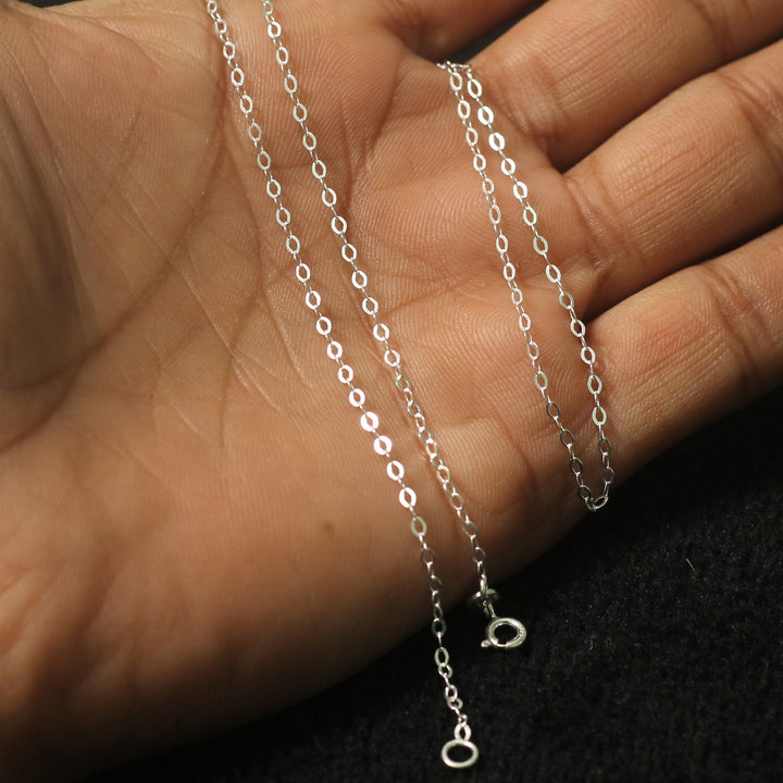 Sterling Silver 16 / 18 Inch Adjustable Fine Link Chain